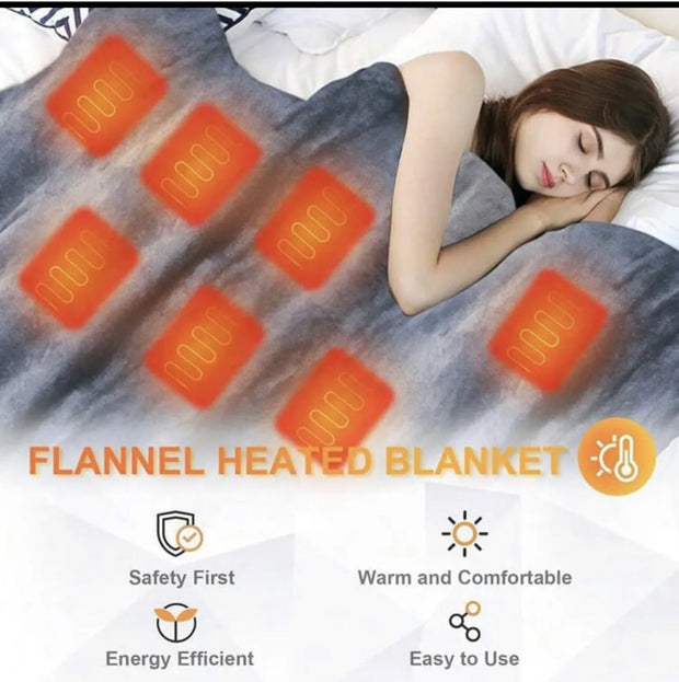 Heated Blanket Portable Electric Blanket Warm Heated Shawl with 3 Heating...