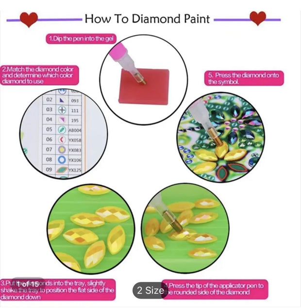 5D DIY Diamond Painting Kits for Adults, Heart Beach Theme ,Gem Art Kits