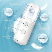 USB Rechargeable Handy Mini Facial Steamer - 1.01oz Water Tank