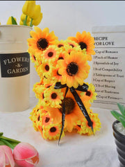 Sunflower Teddy Bear | Artificial Sunflower Teddy Bear | LolaXclusive