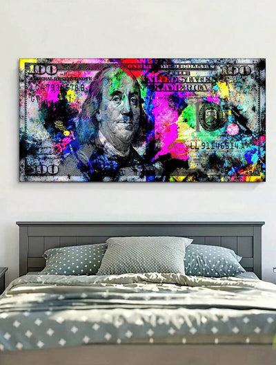 1pc Poster And Print,Canvas Painting,100 Bill Dollar Cash Money Wall Picture,Large Art For Home Decoration