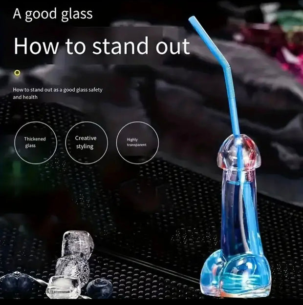 4Pc Funny Shaped Wine Transparent Glass Cocktail Cup for Bar Pub Decoration Bachelorette Party Favors