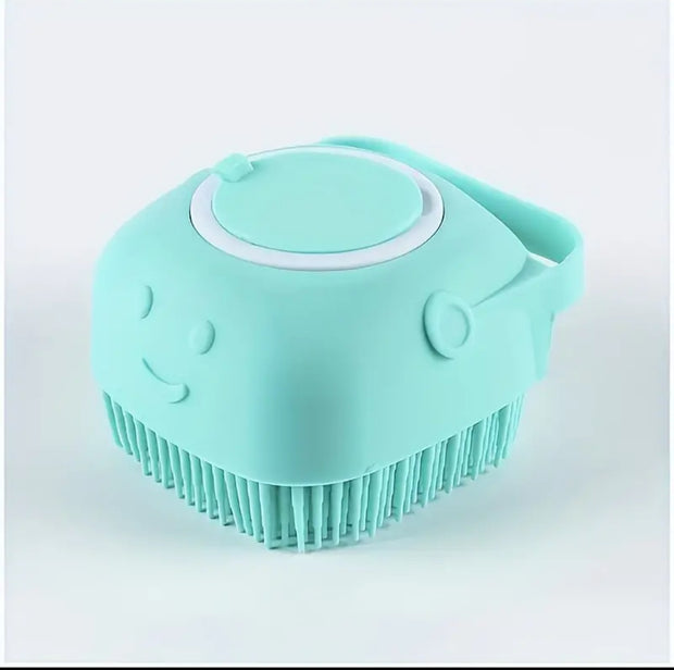 2pc Dog Bath Brush, Soft Silicone Massage Brush