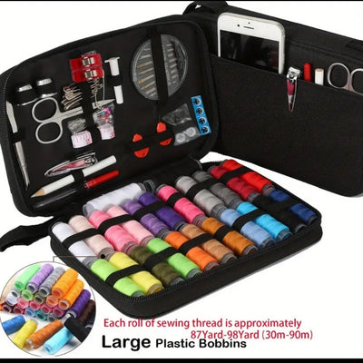 54/115pcs 24-Color Thread Sewing Kit with Accessories for Small Fixes and Emergency Repairs