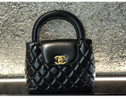 Chanel Mini Nano Kelly Bag - Black with Gold 24*6 18cm